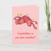 Carte Concours de danse Félicitations : Chaussures de ba (Devant)