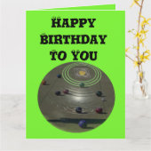 Carte Concours Pelouse Bowl, grand logo d'anniversaire (Fleur jaune)