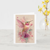carte conçue avec un bel oiseau (Fleur jaune)