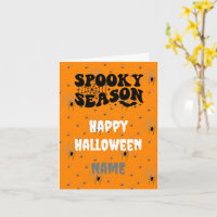 Carte conçue pour Halloween avec araignée de peur