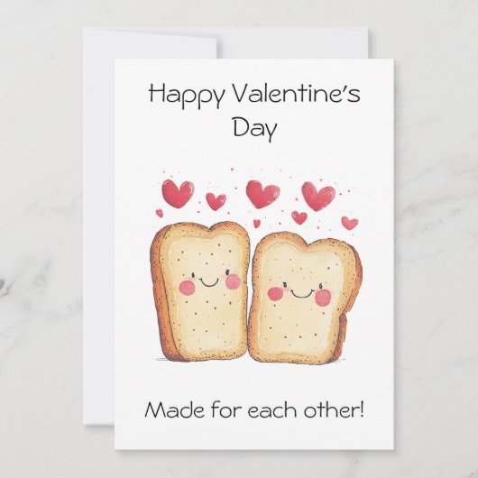 Carte Conçus l'un pour l'autre – Saint-Valentin drôle et (Devant)