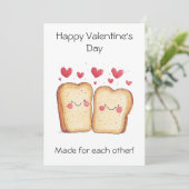 Carte Conçus l'un pour l'autre – Saint-Valentin mignon e (Debout devant)