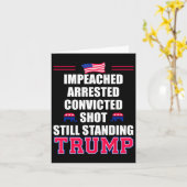 Carte Condamné arrêté, arrêté, abattu, toujours debout (Fleur jaune)