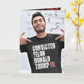 Carte Condamné Felon Trump (Fleur jaune)