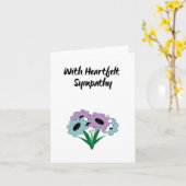 Carte Condoléances (Fleur jaune)