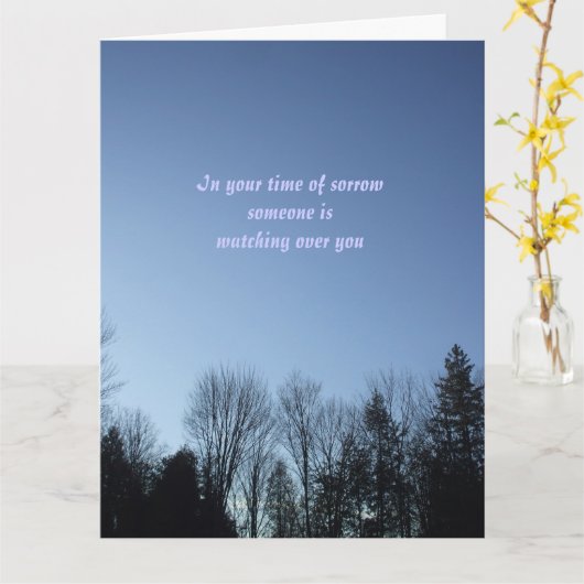 Carte Condoléances (Fleur jaune)