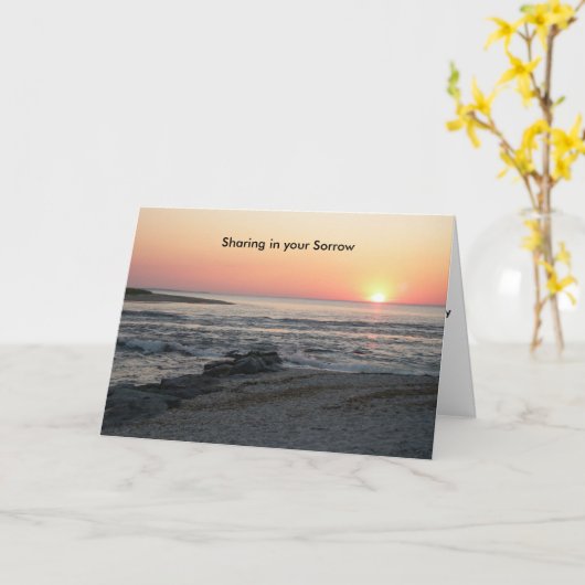 Carte Condoléances (Fleur jaune)