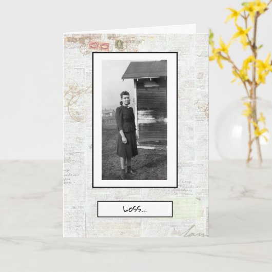 Carte Condoléances (Fleur jaune)