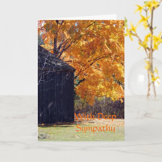 Carte Condoléances (Fleur jaune)