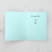 Carte Condoléances à l'oiseau du paradis (Intérieur)