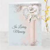 Carte condoléances de l'ange "en mémoire de l'amour" | P (Fleur jaune)