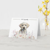 Carte Condoléances de perte de chien animal de compagnie (Fleur jaune)