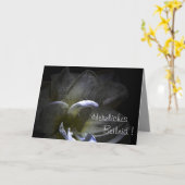 Carte Condoléances ! Fleur d'Amaryllis   ... (Fleur jaune)