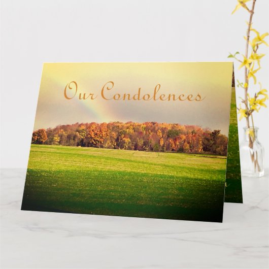Carte Condoléances les plus profondes (Fleur jaune)