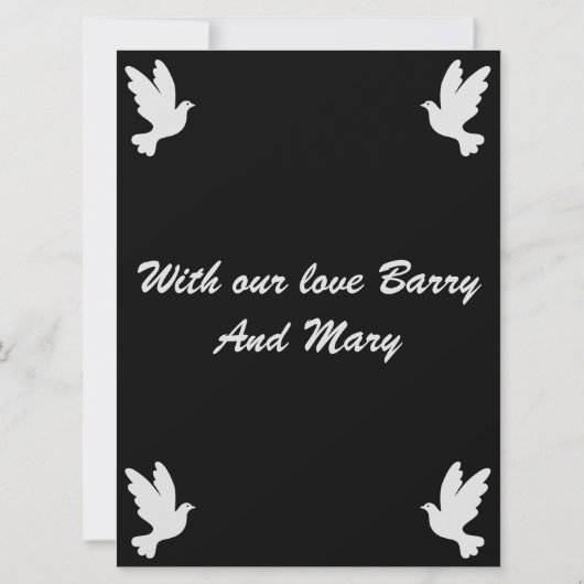 Carte Condoléances Message au mari (Dos)