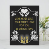 Carte Condoléances Message Femme (Debout devant)