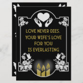 Carte Condoléances Message Femme (Devant / Derrière)