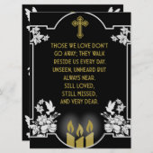 Carte Condoléances messages chrétiens (Devant / Derrière)