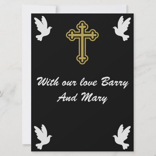 Carte Condoléances messages chrétiens (Dos)