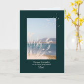 Carte Condoléances pour la perte de votre père, herbes (Fleur jaune)