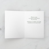 Carte Condoléances professionnelles lys calla blancs (Intérieur)