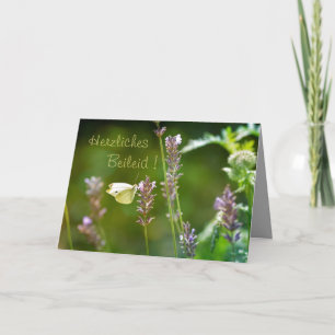Carte Condoléances sincères ! Avec papillon