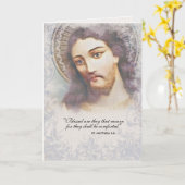 Carte Condolence de la sympathie catholique Jésus (Fleur jaune)