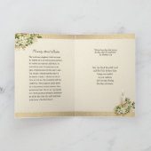 Carte Condolence de sympathie catholique Rosaire floral (Intérieur)