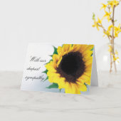 Carte Condolence de tournesol (Fleur jaune)