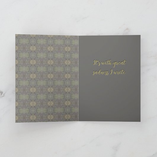 Carte Condolence Floral (Intérieur)