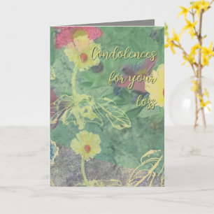 Carte Condolence Floral
