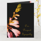 Carte Condolence florale (Fleur jaune)