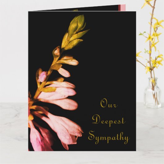 Carte Condolence florale (Fleur jaune)