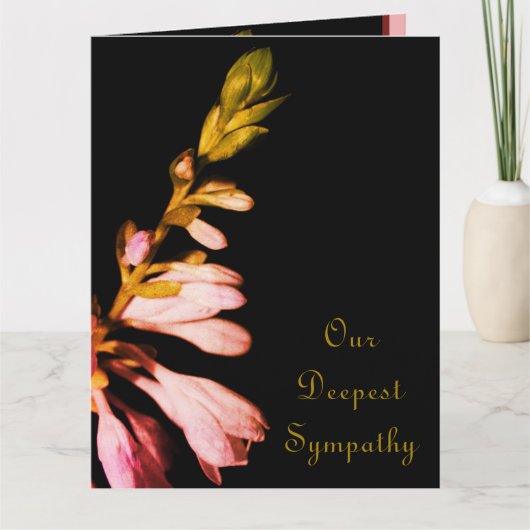 Carte Condolence florale (Devant)