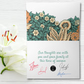 Carte Condolence florale Penser à votre confort