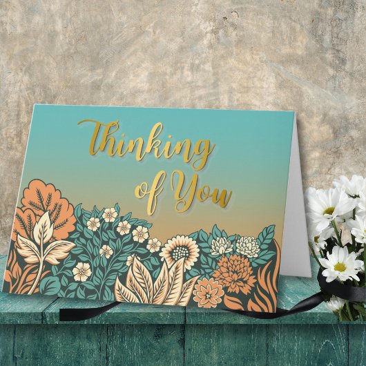 Carte Condolence florale Penser à votre confort