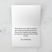 Carte Condolence florale verte (Intérieur)