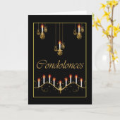 Carte Condolence funéraire deuil (Fleur jaune)