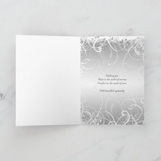 Carte Condolence funéraire deuil (Intérieur)