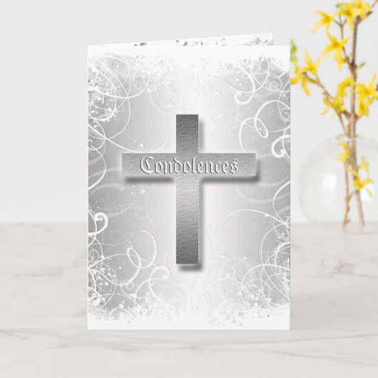 Carte Condolence funéraire deuil (Fleur jaune)