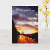 Carte Condolence Sunset (Fleur jaune)