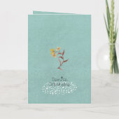 Carte Condolences Aqua Soft Pastel Floral Banner Card (Dos)