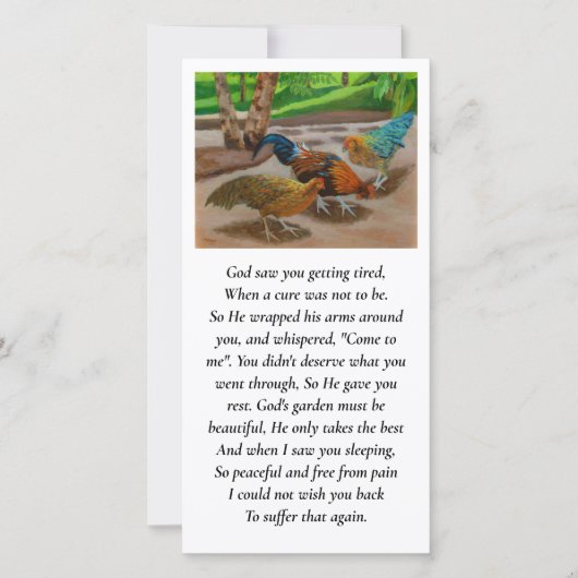 Carte Condolences Blessing Purple, Blue, Orange Prayer (Devant)