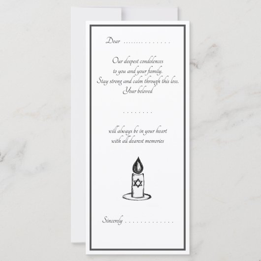 Carte Condolences card (Devant)