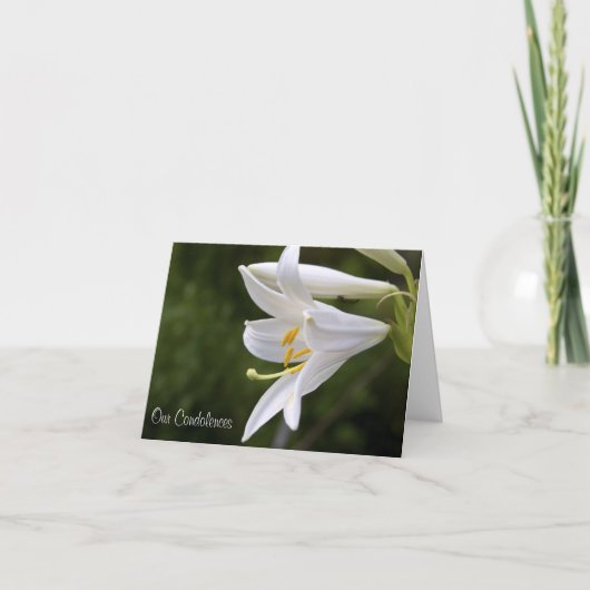 Carte Condolences Floral Card (Devant)