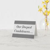 Carte Condolences ordinaires (Fleur jaune)