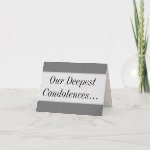 Carte Condolences ordinaires