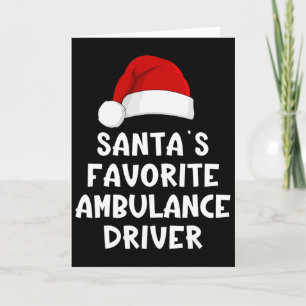 Carte Conducteur d'ambulance préféré du Père Noël de Noë