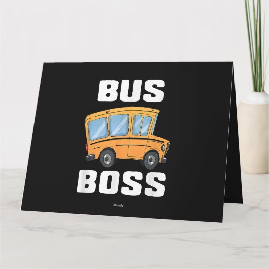 Carte Conducteur de Bus Scolaire Drôle Patron de Bus (Dos)