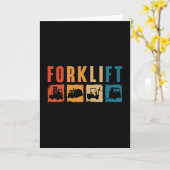 Carte Conducteur de chariot élévateur à fourche Travaill (Fleur jaune)